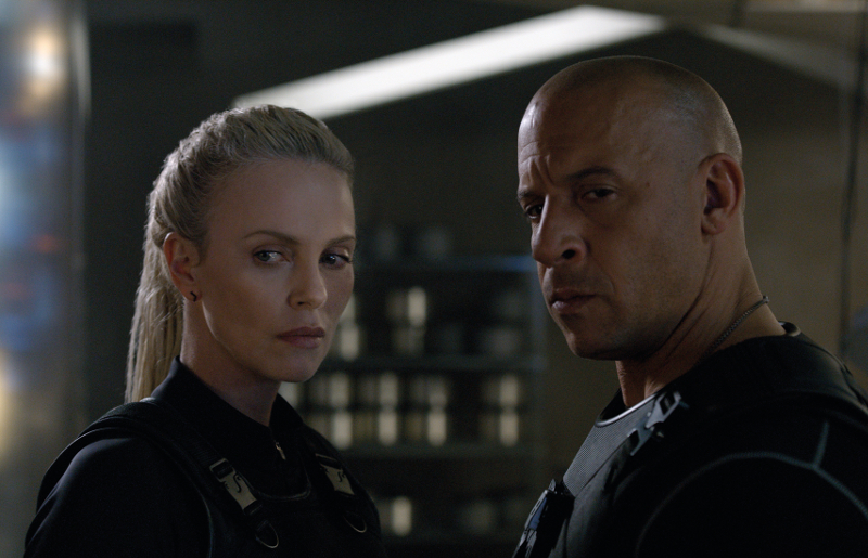 Fast and Furious 8 Charlize Theron and Vin Diesel 