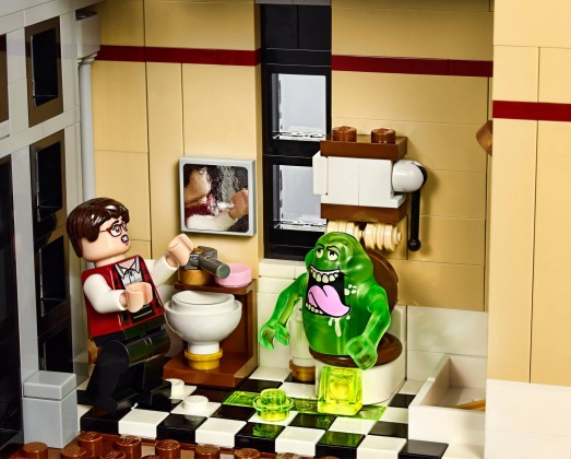 Lego Ghostbusters firehouse toilet