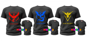 Pokemon GO launch Party Team t-shirts
