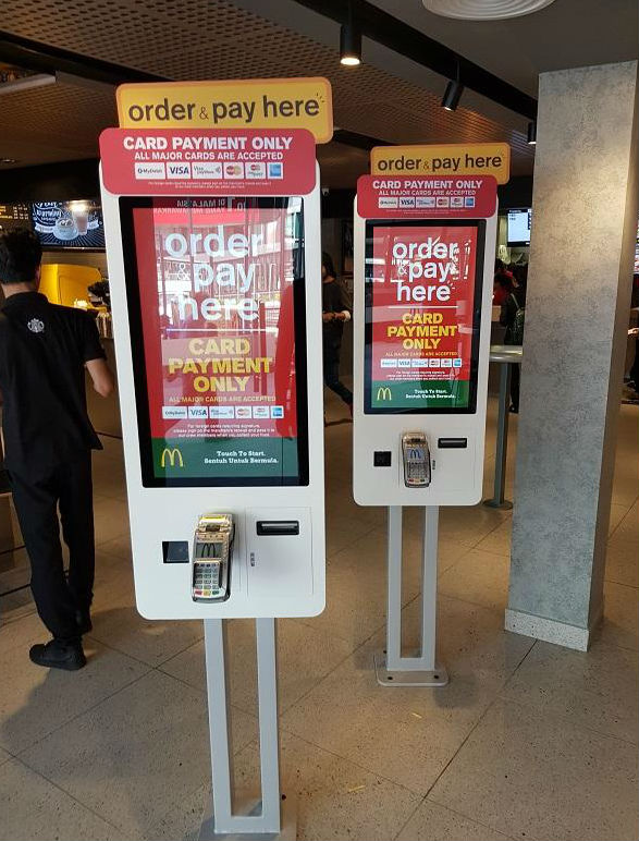 McDonlads serl serving kiosk Malaysia